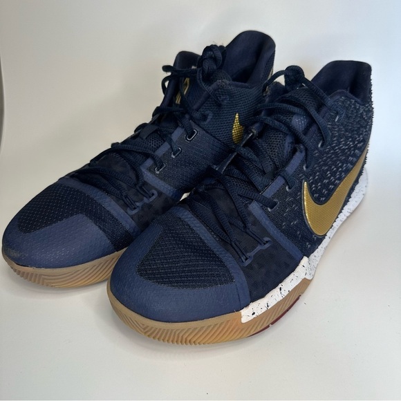 Nike Other - Nike Kyrie Men's Shoes Obsidian Metallic Gold Summit White Sneakers Keen 11.5